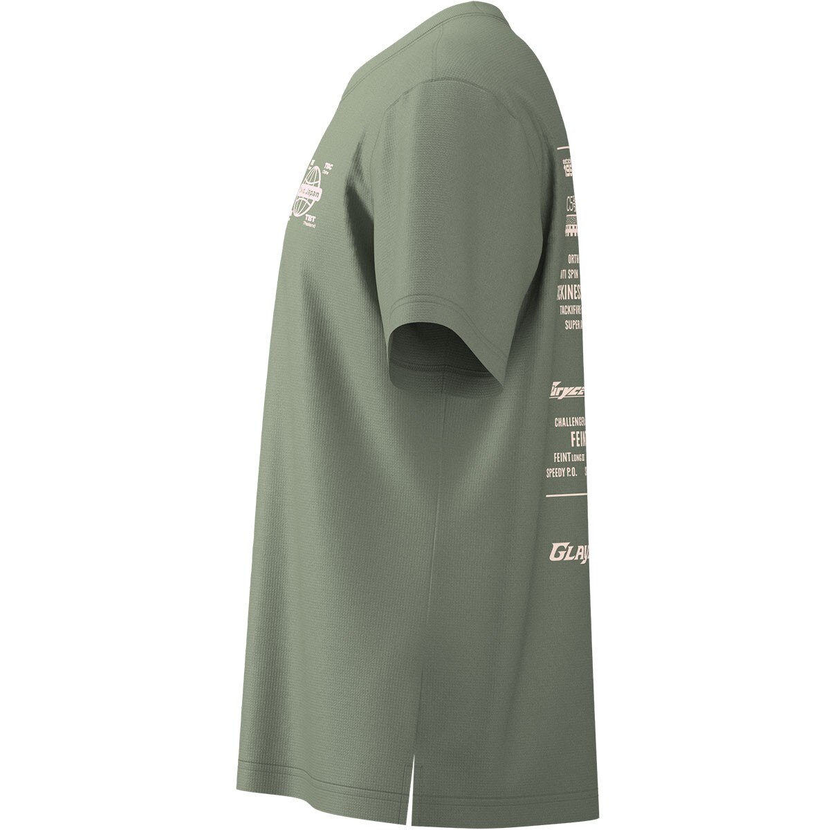 Butterfly Rubber T-Shirt - Olive - Left Side